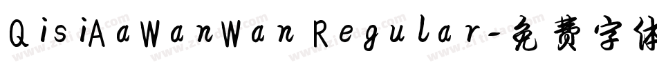 QisiAaWanWan Regular字体转换